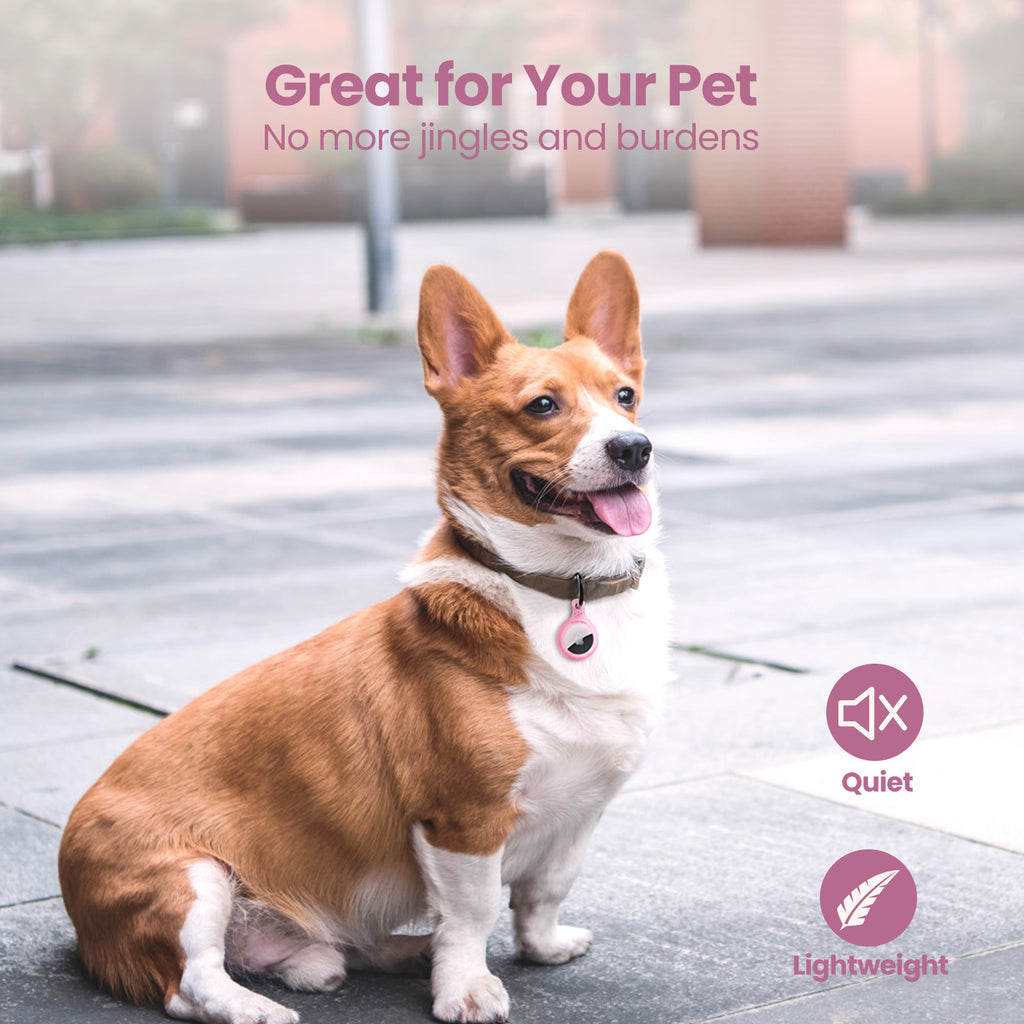 PawView TN002 Smart AirTag Holder, QR Code collier support pour chats et chiens