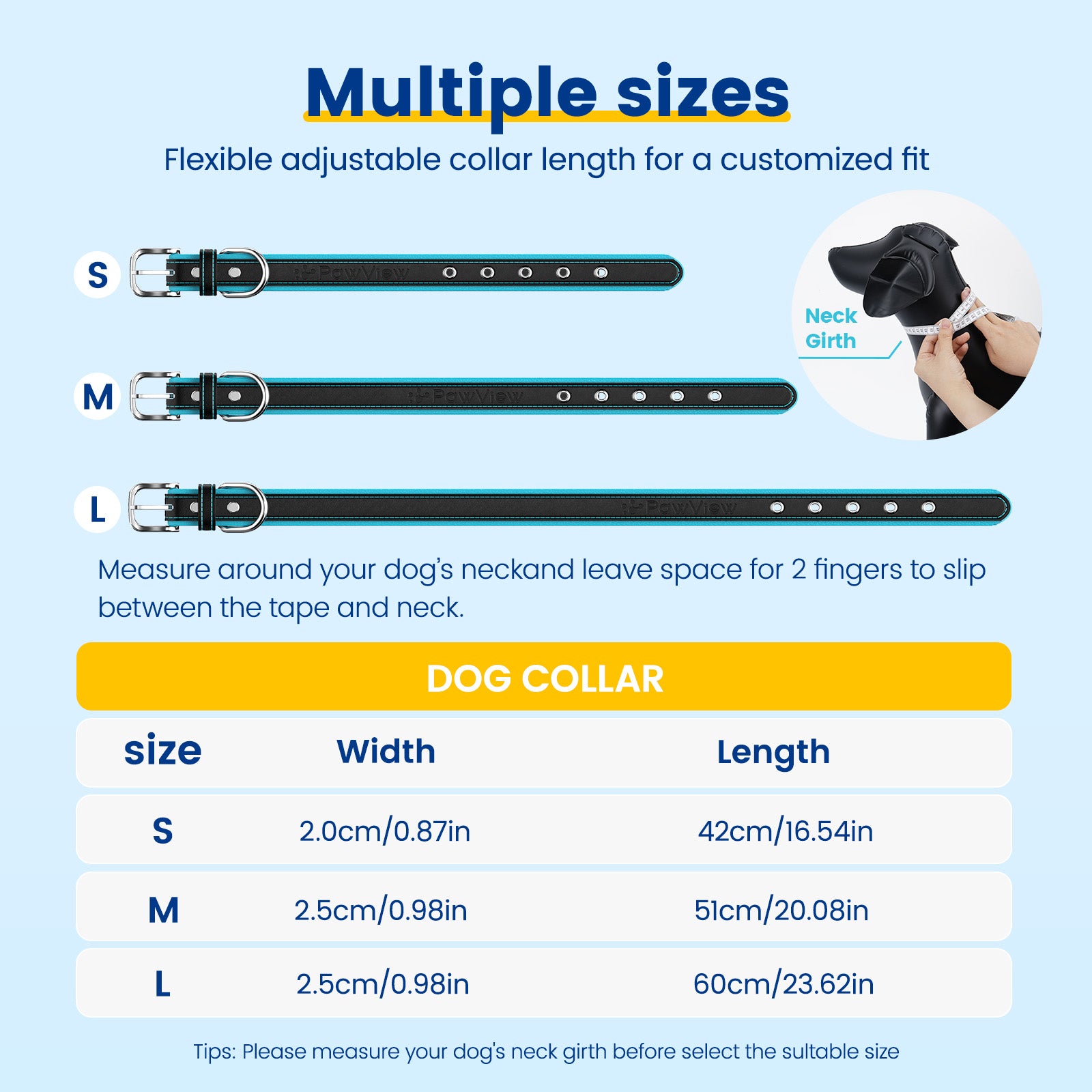 Pawview AirTag chien collier Holder avec Smart QR Code pour chats et chiens alerte de Scan localisation instantanée profil en ligne informations de contact