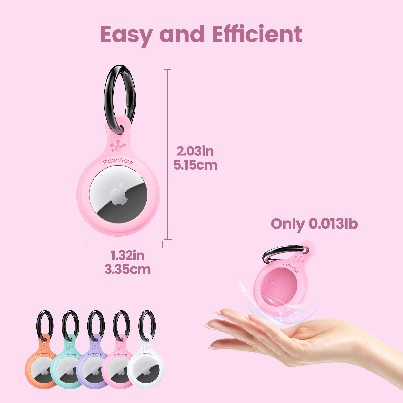 PawView TN002 Smart AirTag Holder, QR Code collier support pour chats et chiens