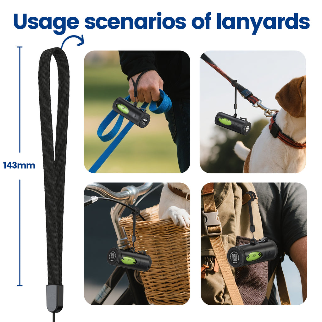 PawView Smart Poop Bag Dispenser, with retractable function, built-in flashlight, smart running paw