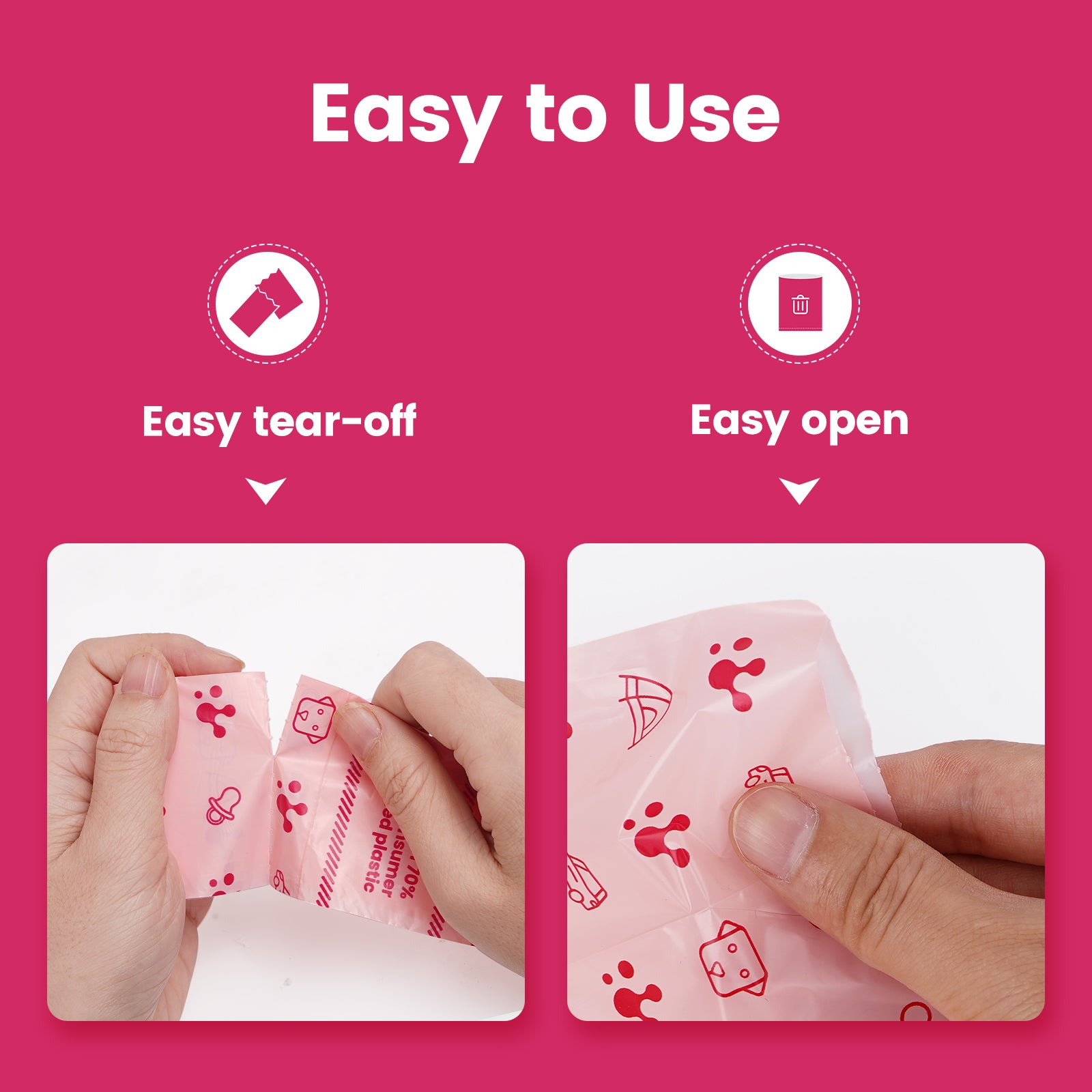 PawView Dog dunduns-sac à déchets Extra épais fort 100% étanche, parfumé à la lavande contrôle des odeurs fortes