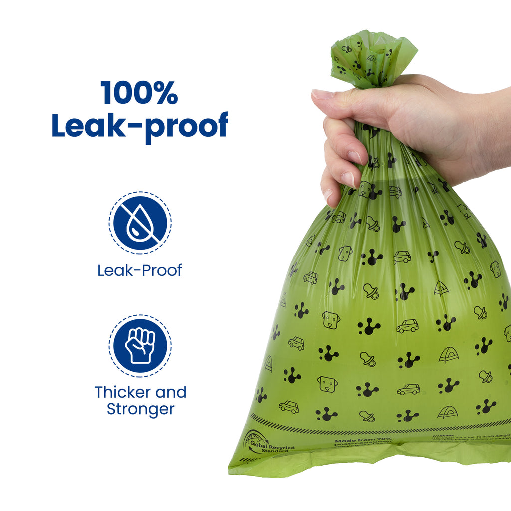 PawView Dog dunduns-sac à déchets Extra épais fort 100% étanche, parfumé à la lavande contrôle des odeurs fortes